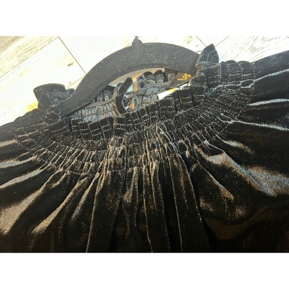 Sugarlips Mira Velvet Mock Neck Top Black Mult sequin x small New with Tags - Picture 4 of 7